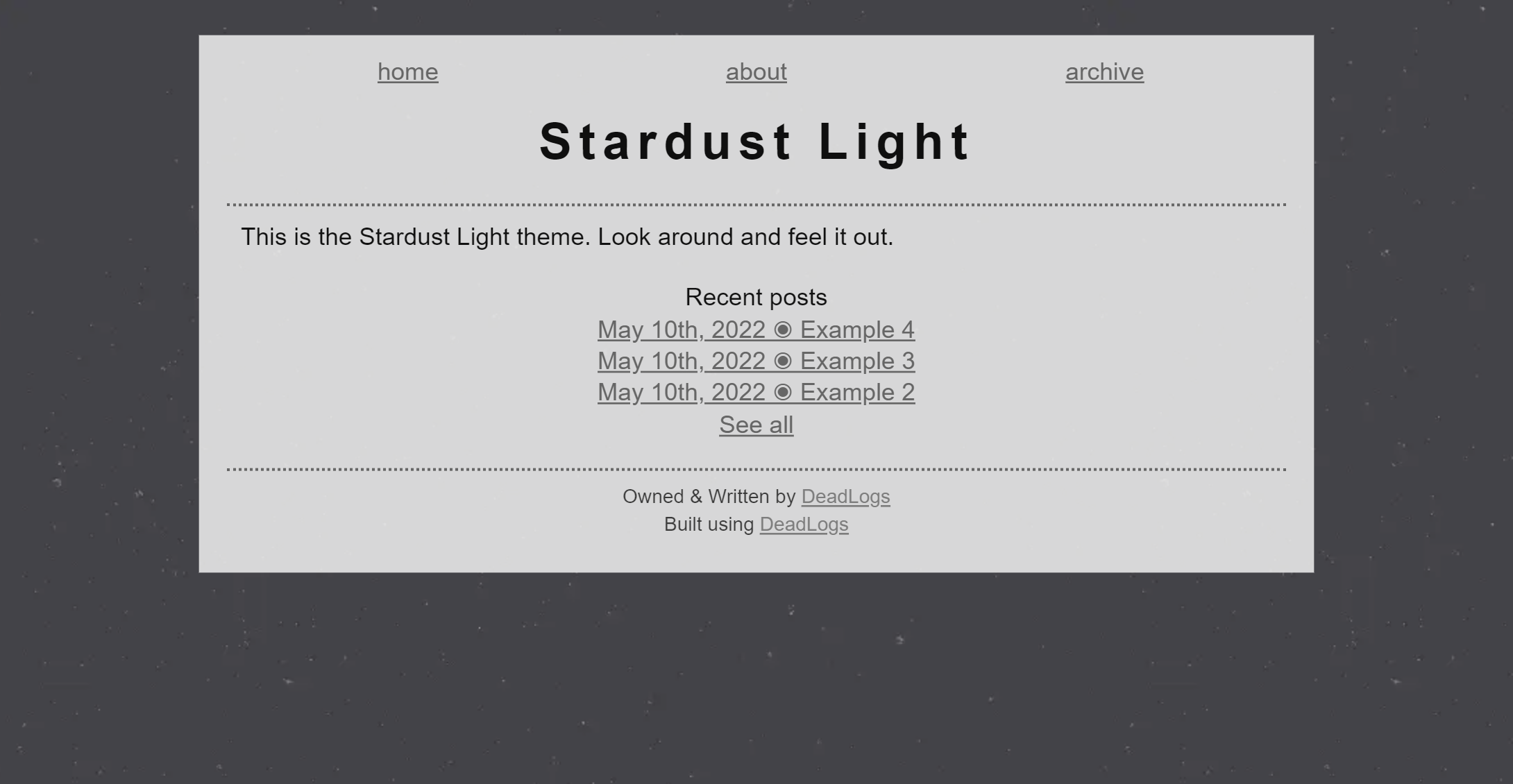 Stardust Light Theme