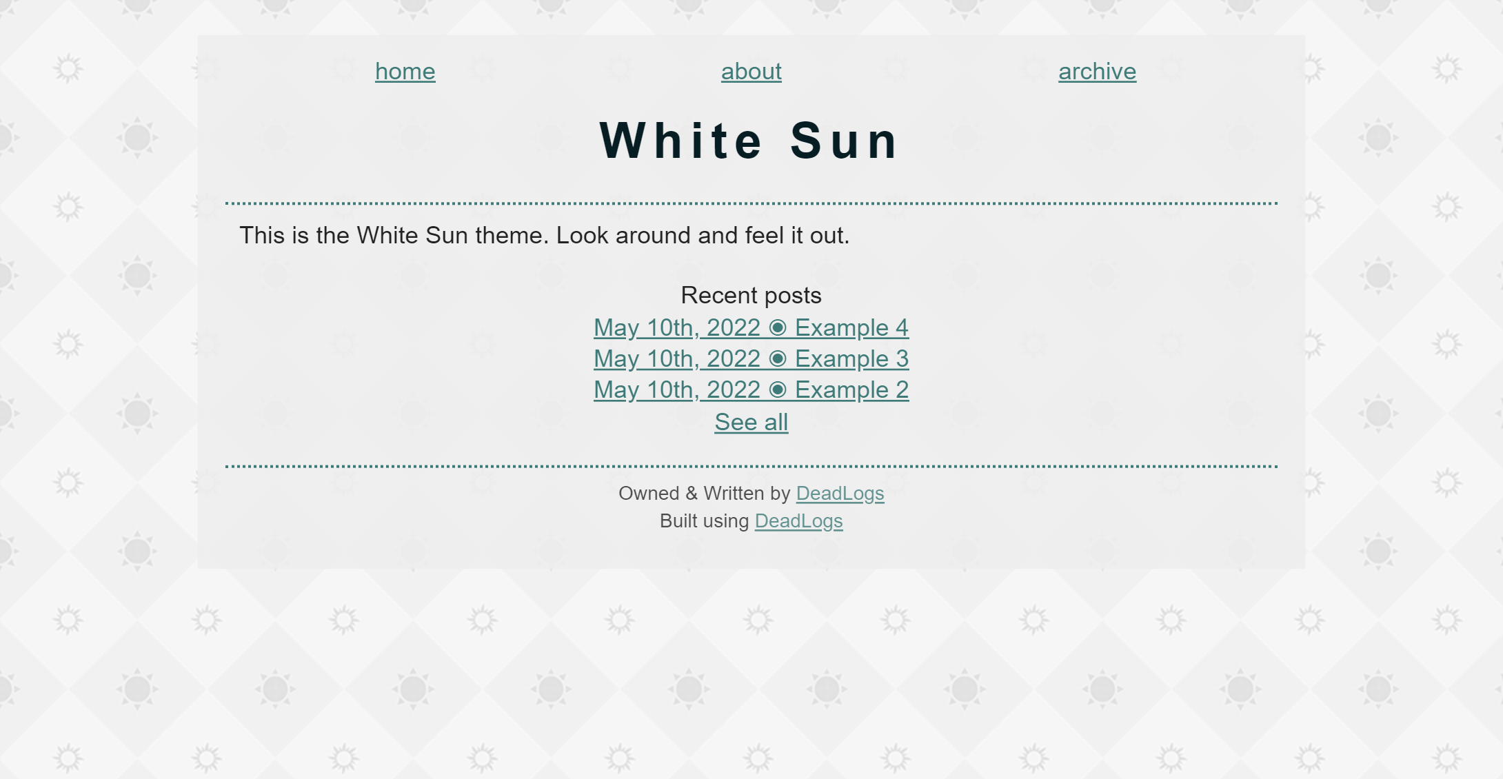 White Sun Theme